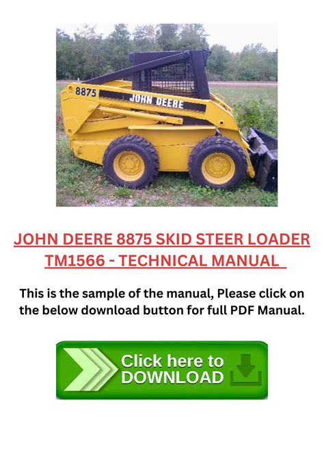 8875 john deere skid steer|john deere 8875 service manual.